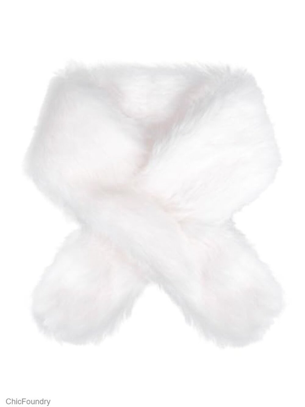 Faux Fur Collar Scarf Stole Neck Shrug Shawl 37in Long Women's